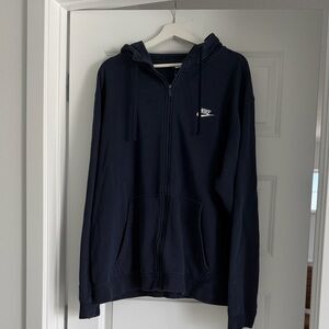 Nike Men's Navy Zip-Up Sweater